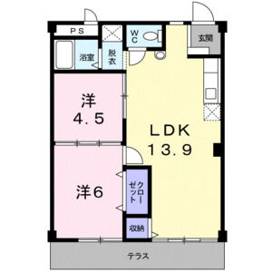 2LDK 間取り図