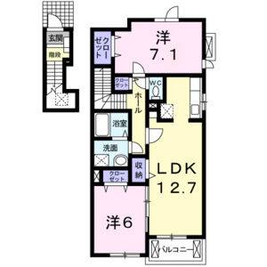 2LDK 間取り図