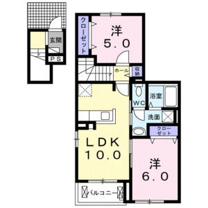 2LDK 間取り図
