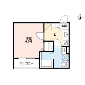 1K 間取り図