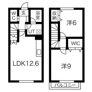 2LDK 間取り図