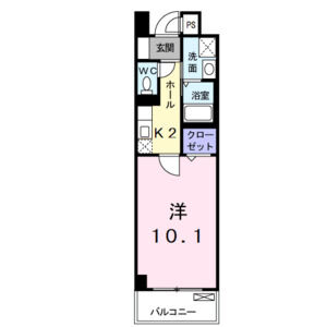 1K 間取り図