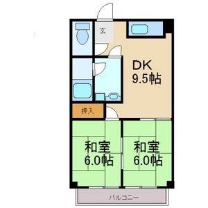 2DK 間取り図