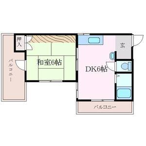 1DK 間取り図