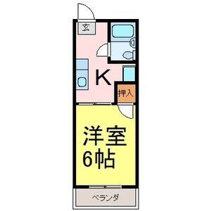 1K 間取り図