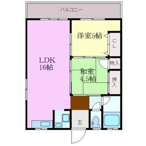 2LDK 間取り図