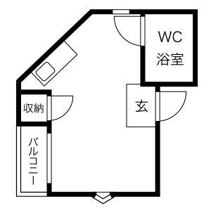 ワンルーム 間取り図