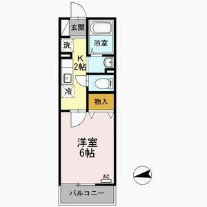 1K 間取り図