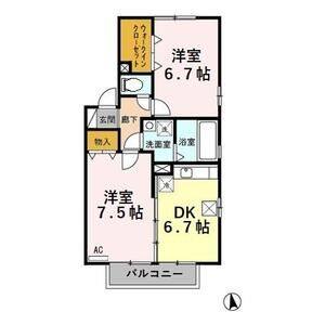 2DK 間取り図