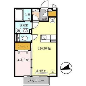 1LDK 間取り図