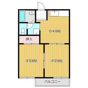 2DK 間取り図