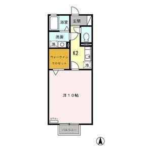 1K 間取り図