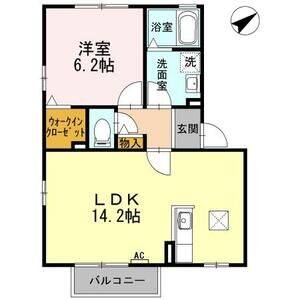 1LDK 間取り図