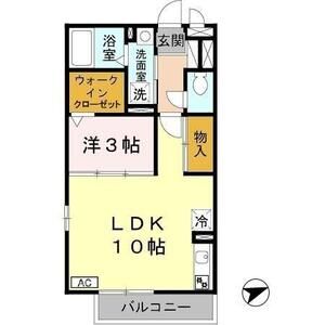 1LDK 間取り図