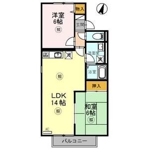 2LDK 間取り図