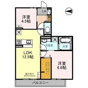 2LDK 間取り図