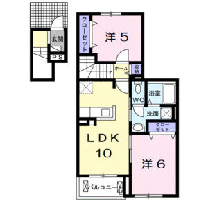 2LDK 間取り図