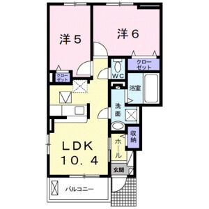 2LDK 間取り図