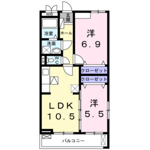 2LDK 間取り図