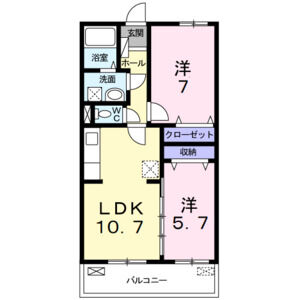 2LDK 間取り図
