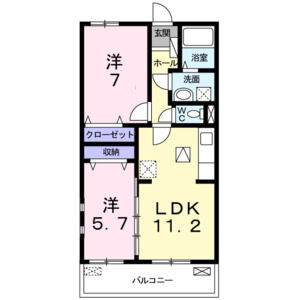 2LDK 間取り図