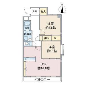 2LDK 間取り図
