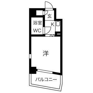 1K 間取り図