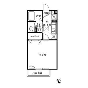 1K 間取り図