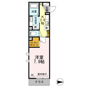 1K 間取り図