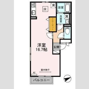 ワンルーム 間取り図