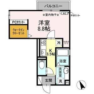 1K 間取り図