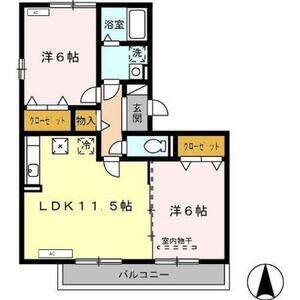 2LDK 間取り図