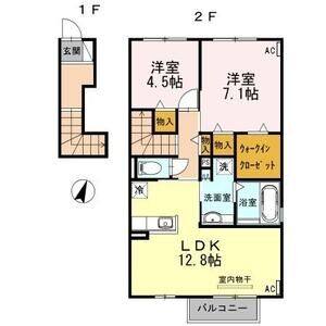 2LDK 間取り図