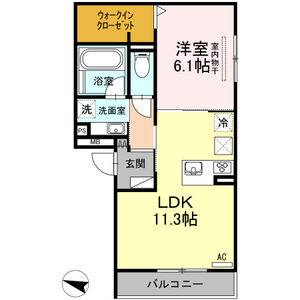 1LDK 間取り図