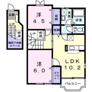 2LDK 間取り図
