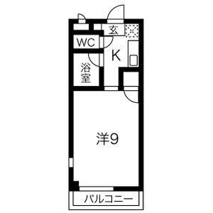 ワンルーム 間取り図