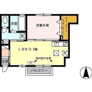 1LDK 間取り図