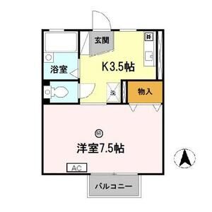 1K 間取り図
