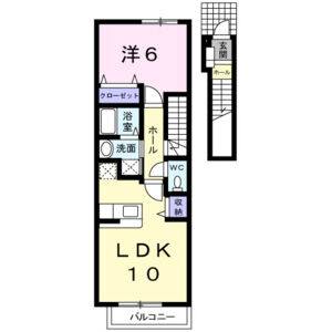 1LDK 間取り図