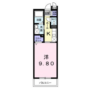 1K 間取り図