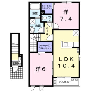 2LDK 間取り図