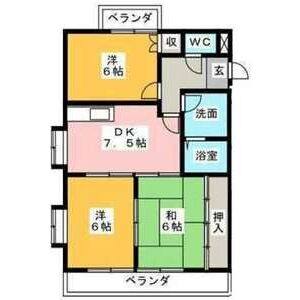 3DK 間取り図