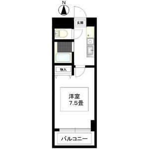 1K 間取り図