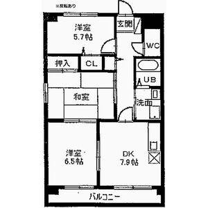3DK 間取り図