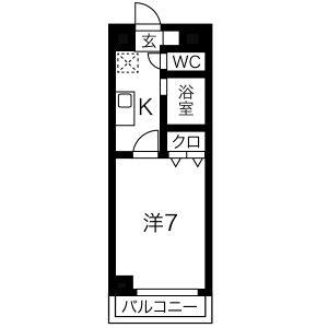 1K 間取り図