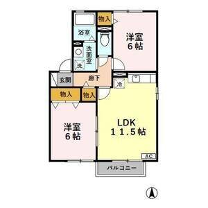 2LDK 間取り図
