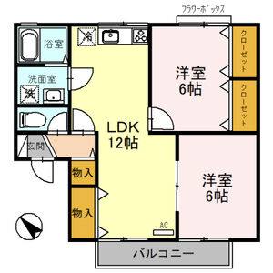 2LDK 間取り図
