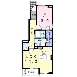 1LDK 間取り図