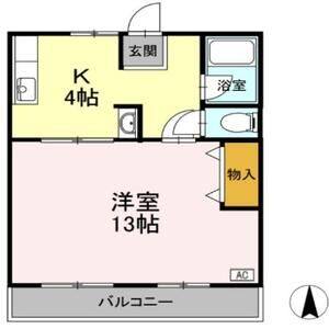 1K 間取り図