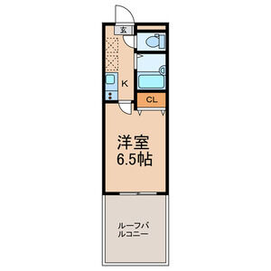 1K 間取り図